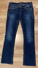 Jeans feminino prata AIKI MID slim bota fluida denim aba bolso tamanho W31/L33-real comprar usado  Enviando para Brazil