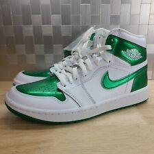 Zapatos de golf Air Jordan 1 altos sin clavos verde metálico blanco DQ0660-130 talla 7,5M segunda mano  Embacar hacia Argentina