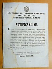 1856 notificazione cambio usato  Imola