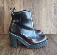 Dr Martens Magdalena Cherry Red Arcadia Boots Dms Docs Size 4 for sale  Shipping to South Africa