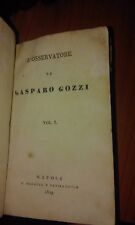 Osservatore gasparo gozzi usato  Roma