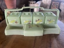 Used, Vintage Clarolyte Jade Plastic Baby Caddy Vanity Set 1950's for sale  Shipping to South Africa