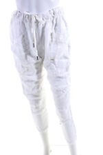 Calça feminina marca Bazar algodão linho elástico cônico cordão branca tamanho XS comprar usado  Enviando para Brazil