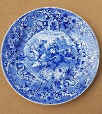 Vintage Lion Hunt Scene Plate Charger Delft Blue Societe Ceramique Maestricht tweedehands  Hilversum - Kleine Driftbuurt