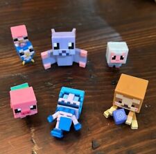 Lote de 8 mini estatuetas Minecraft Minebot Lhama morcego porco pássaros trepadeira preguiça ovelha, usado comprar usado  Enviando para Brazil