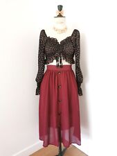 Jupe midi bordeaux d'occasion  Paris I