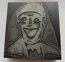 Printing Letterpress Printers Block Large Clown Head  for sale  Shipping to South Africa