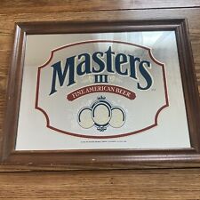 1985 MASTERS III PLACA DE BAR ESPELHADA CERVEJA AMERICANA FINA 22"X17.5" EMOLDURADA  comprar usado  Enviando para Brazil