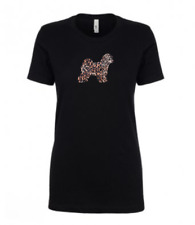 Tibetan Terrier Leopard print t-shirt gift idea dog Ladies top TT for sale  BOSTON