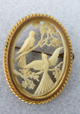 Broche Depose Celluloid Bird Silhueta Art Deco França Cerca de 20s Tom Dourado comprar usado  Enviando para Brazil
