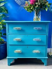 Chest drawers teal for sale  LONDON