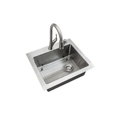 Glacier Bay Dual Mount 25 in Single Bowl Stainless Kitchen Sink Kit VDR2522A1 for sale  Shipping to South Africa