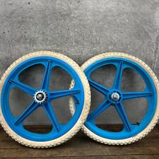 Legal Action Mags Old School BMX Wheel Set 20 in Blue 5 Spoke 3/8 For 80s Hutch for sale  Shipping to South Africa