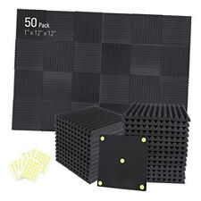 Paquete de 50 paneles de espuma acústica Focusound de 1" x 12" x 12" a prueba de sonido segunda mano  Embacar hacia Mexico