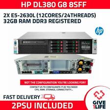 Servidor Rack HP DL380P G8 8SFF 2xE5-2630L +32GB RAM +P420 +2PSU HSTNS-5163 segunda mano  Embacar hacia Argentina