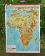 Vintage schulwandkarte afrika gebraucht kaufen  Deutschland