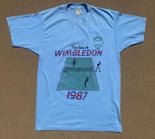Camiseta Tenis Wimbledon 1987 Vintage Azul Claro Talla Grande segunda mano  Embacar hacia Argentina