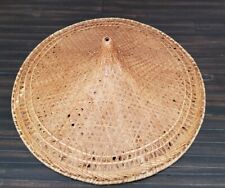 Asian Conical Rattan Rickshaw Coolie Rice Paddy Hat Cantonese Chinese Handmade, used for sale  Shipping to South Africa