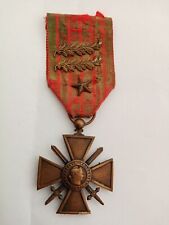 ordre décoration médaille militaire croix de guerre 2 palme étoile citation 1918, occasion d'occasion  Niort