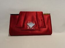 Red satin clutch for sale  ACCRINGTON
