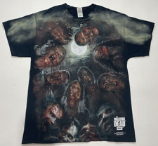 Camisa Walking Dead Para Hombre Grande Negra Estampado Completo 2015 AMC Película Zombie Terror segunda mano  Embacar hacia Argentina