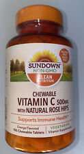 Suplemento Sundown Naturals vitamina C 500mg saúde imunológica laranja 100ct validade O5/25 comprar usado  Enviando para Brazil