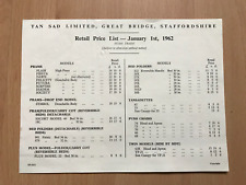 Usado, Lista de precios minoristas vintage 1962 Tan Sad Staffordshire - cochecitos, sillas de paseo segunda mano  Embacar hacia Argentina