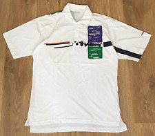 Camisa polo Adidas Originals masculina vintage anos 90 tênis branca multicolorida tamanho M comprar usado  Enviando para Brazil