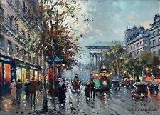 Boulevard de la Madeleine Oil on canvas, 33,3x46 cm for sale  Shipping to South Africa