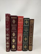 Lote de 5 libros clásicos y de cuero de la biblioteca Franklin decoración de puesta en escena segunda mano  Embacar hacia Argentina