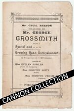 C.1904 recital programme for sale  STROUD