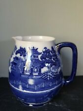 Antique Doulton Burslem Blue and White Willow Pattern Large Jug A/F for sale  LEIGH-ON-SEA
