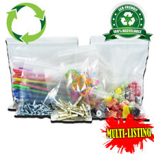 ECO-FRIENDLY GRIP SEAL BAGS SELF RESEALABLE CLEAR PLASTIC POLY BAGS *ALL SIZES* for sale  Shipping to South Africa
