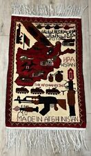 Auténtica alfombra de guerra de Afganistán: artículo de significado cultural - era 2010 segunda mano  Embacar hacia Argentina