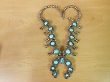 navajo squash blossom necklace for sale  Aston