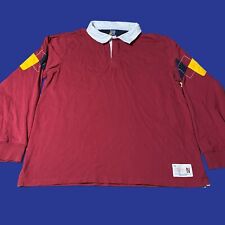 Camisa polo Nautica para hombre XXL roja amarilla rugby manga larga algodón segunda mano  Embacar hacia Argentina