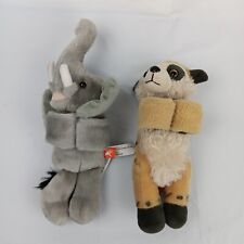 Wild Republic Plush Meerkat & Elephant Slap Bracelet Stuffed Animal Wearable Toy for sale  Shipping to South Africa
