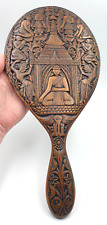 Beautiful hand carved Thai wooden hand mirror - Very rare & stunning carving for sale  Shipping to South Africa