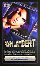 Usado, 02 Adam Lambert - Tarjeta de colección Starzone - Rewe - Sony Music 2011 (4) segunda mano  Embacar hacia Argentina