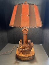 Carved wood lamp for sale  Washington