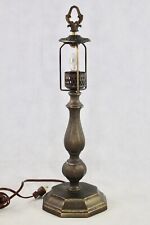 Usado, Base de lámpara eléctrica Fenton antigua de bronce vintage para pantalla pequeña pintada al revés segunda mano  Embacar hacia Argentina