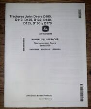 John Deere Tractor D110 D125 D130 D140 D155 D160 y D170 Operator Manual Spanish  for sale  Shipping to South Africa