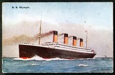 Used, "RMS OLYMPIC" White Star Line. J. Salmon art PC by W. FRED MITCHELL c1918 for sale  Shipping to Ireland