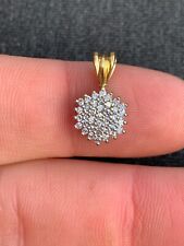 18ct gold diamond cluster pendant for sale  Shipping to South Africa