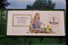 ORIG 1951 35mm Slide~KODACHROME RED BORDER RED TOP BEER OHIO AD BILLBOARD for sale  Shipping to South Africa