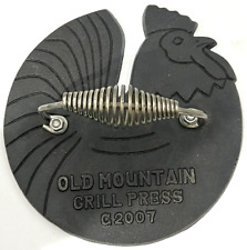 Usado, Old Mountain galo pré-temperado bacon hambúrguer grelha prensa ferro fundido C2007 7,5" comprar usado  Enviando para Brazil