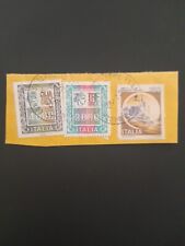 Tris francobolli castelli usato  Taranto