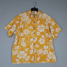 Camisa masculina Kahala extra grande amarela floral rayon linho mistura botão para cima havaiana comprar usado  Enviando para Brazil