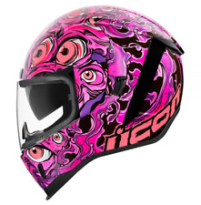 Capacete de motocicleta Icon rosa Airform Illuminatus com quebra sol tamanho médio M comprar usado  Enviando para Brazil