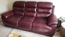 Dfs burgundy leather for sale  NOTTINGHAM